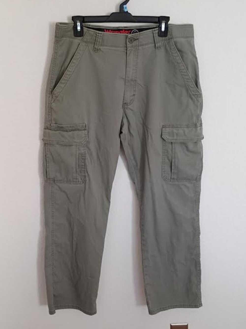 WRANGLER ALL TERRAIN GEAR ATG MEN'S PANTS GREEN COTTON ELASTANE SIZE 34 X 30